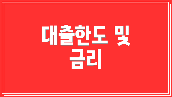 대출한도 및 금리