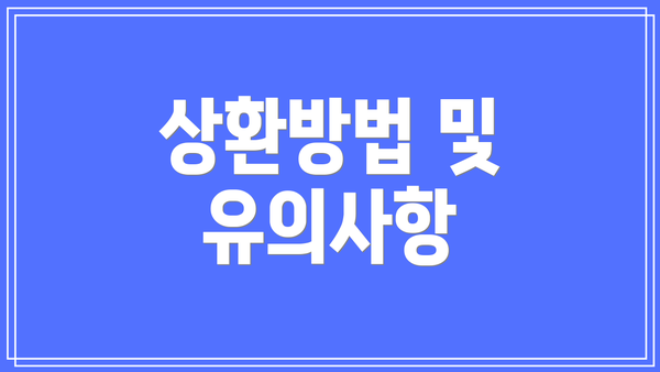 상환방법 및 유의사항