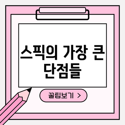 스픽의 가장 큰 단점들