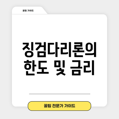 징검다리론의 한도 및 금리