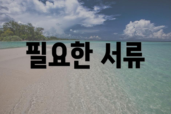 필요한 서류