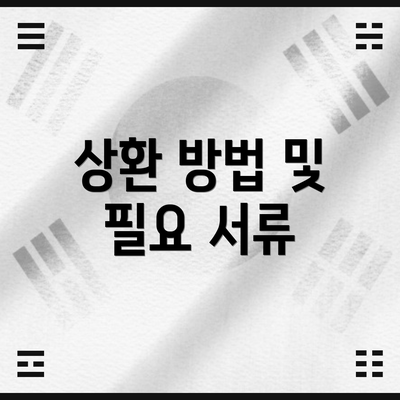 상환 방법 및 필요 서류