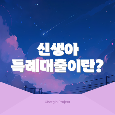 신생아 특례대출이란?