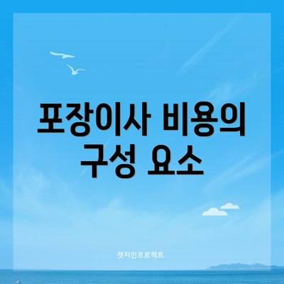 포장이사 비용의 구성 요소