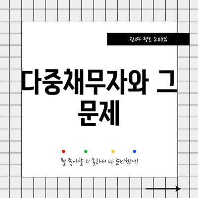 다중채무자와 그 문제