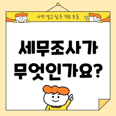 세무조사가 무엇인가요?