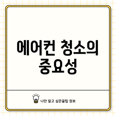 에어컨 청소의 중요성