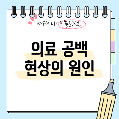 의료 공백 현상의 원인