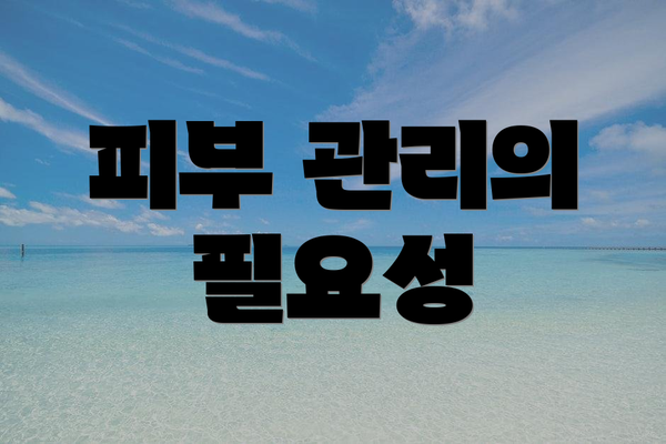 피부 관리의 필요성