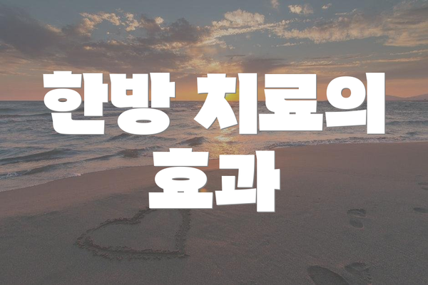 한방 치료의 효과