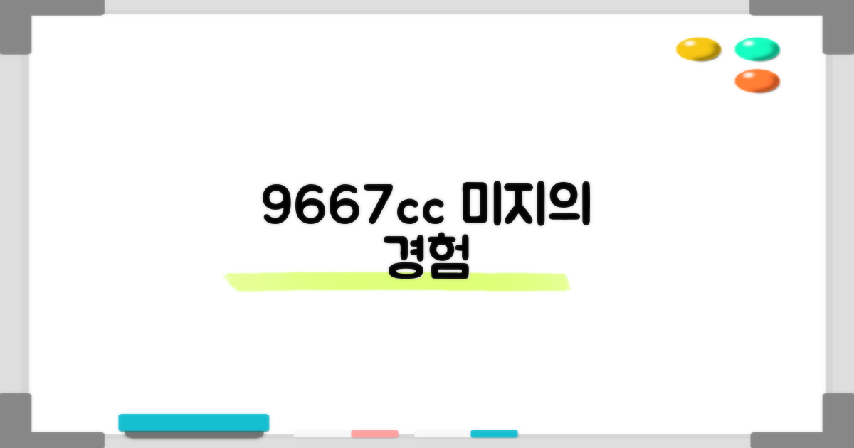 9667cc, 어떤 경험?
