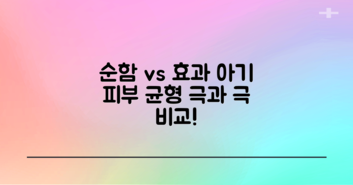 순함 vs 효과, 아기 피부 균형