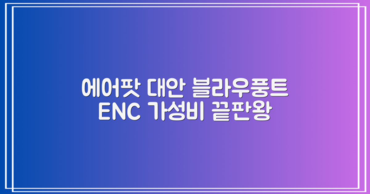 에어팟 대신 블라우풍트 ENC