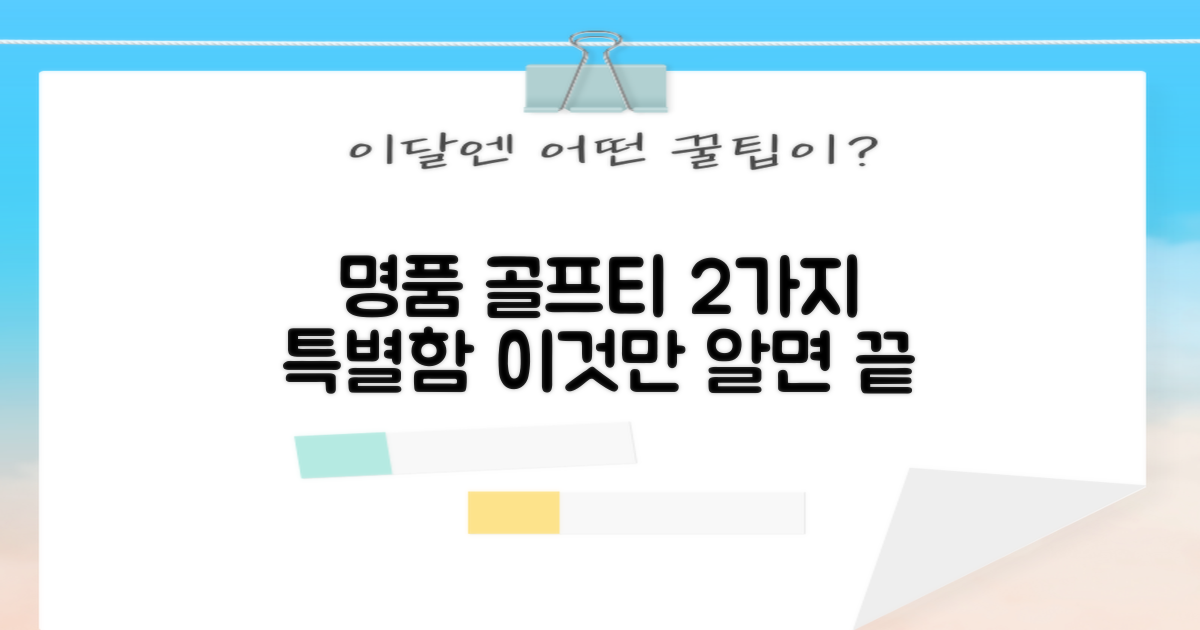 2가지 명품 골프티 특징